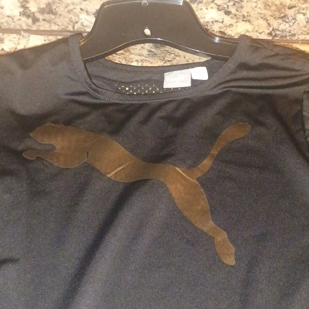 Puma Large Long Sleeve Dri-Fit T-shirt Girls Long Sleeve Graphic Tea - Picture 7 of 8